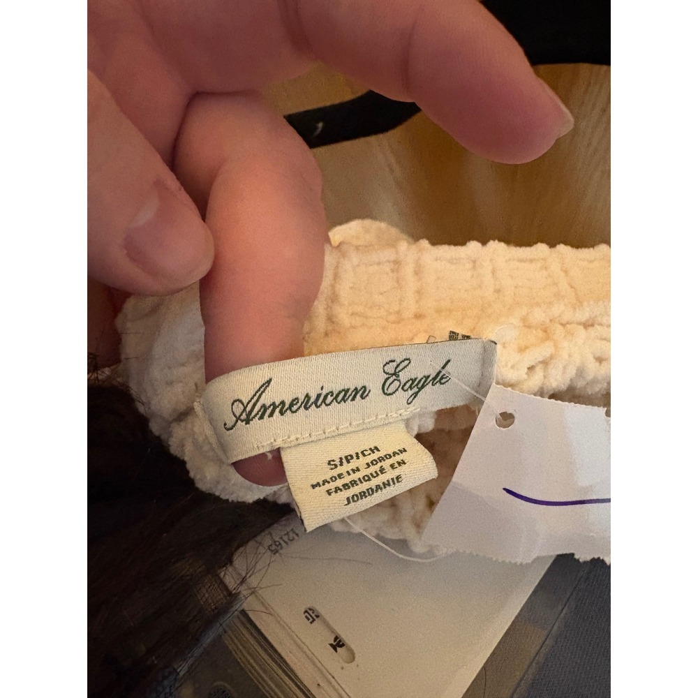 American Eagle Cream‎ Chunky Knit Oversized Sweater Top Womens Small - Picture 5 of 7